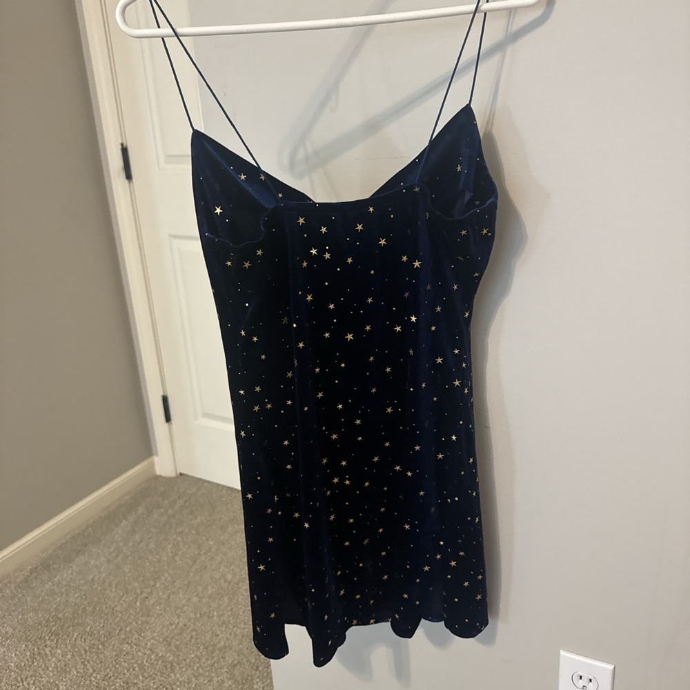 Zaful Navy Blue Starry Mini Dress